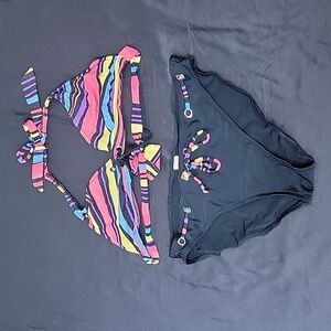 Seafolly Australia 2 Piece Bikini Top and Bottom Swimsuit Size 14